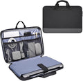 14 15 Inch Waterproof Laptop Sleeve Men Women TSA Briefcase for MacBook Pro 14 M5/M4/M3/M2/M1, Macbook Air 15 M5/M4/M3, Dell Inspiron 14/XPS 15, Lenovo Acer HP ASUS Chromebook 14 Carring Case, Black