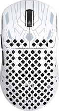ATTACK SHARK MAMBASNAKE M2 Wireless Gaming Mouse,41g Ultra-Lightweight Carbon Fiber Mouse,40,000 DPI,PAW3395PRO Sensor,Wired/BT/2.4GHz Wireless Programmable Mice for Mac/PC Gamer(White)