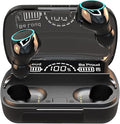 NIUTA Wireless Earbuds,Bluetooth Headphones 132Hr Playtime Sports Ear Buds with Digital Display Charging Case, IPX7 Waterproof Headset with Microphone Cordless Earphone for iPhone Andriod TV
