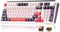 K98 Wireless Mechanical Keyboard,Tri-Mode BT5.0/2.4GHz/USB-C Hot Swappable Custom Keyboard,Gasket Structure,RGB Backlit Gaming Keyboard for Win & Mac(White&Red,Cocoa-V2 Switch)
