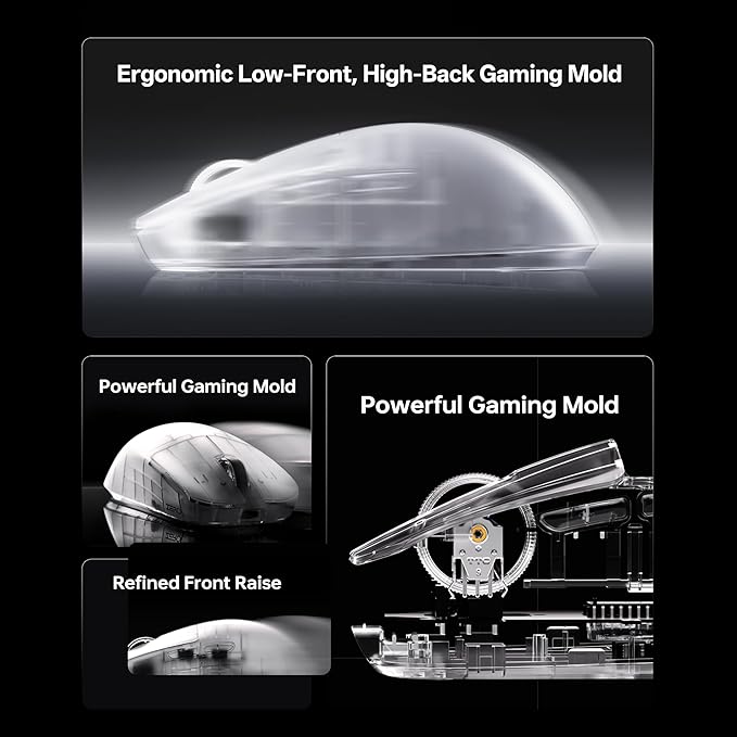 ATK Blazing Sky Zero Extreme Wireless Gaming Mouse, PAW3950 Ultra Sensor, Nordic 54H20, 8k Poling Rate, 44g Lightweight, Wired/2.4G (Zero Extreme, Frosted Black)
