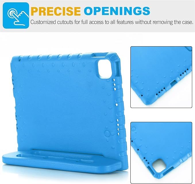 Kids Case for iPad Air 11-inch M3/M2 & iPad Pro 11 inch Case M5/M4 (2025/2024) with Pencil Holder/Kickstand Lightweight Convertible Handle Stand EVA Shockproof Rugged Protective Cover, Black