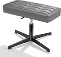 VECELO Under Desk Footrest, PU Ergonomic Foot Rest with Comfort Padding, Height Adjustable for Relieving Leg Pain, Stiffness, and etc, Gray