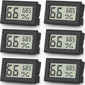 Vaikby 6-Pack Mini Digital Thermometer Hygrometer, Indoor Humidity Monitor, Temperature Humidity Gauge Meter with Fahrenheit (℉) for Greenhouse, Garden, Cellar, Closet, Fridge