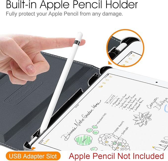 Fintie Rotating Case for iPad Air (3rd Gen) 10.5" 2019 / iPad Pro 10.5" 2017 with Built-in Pencil Holder - 360 Degree Rotating Stand Protective Cover, Auto Sleep/Wake (Denim Grey)