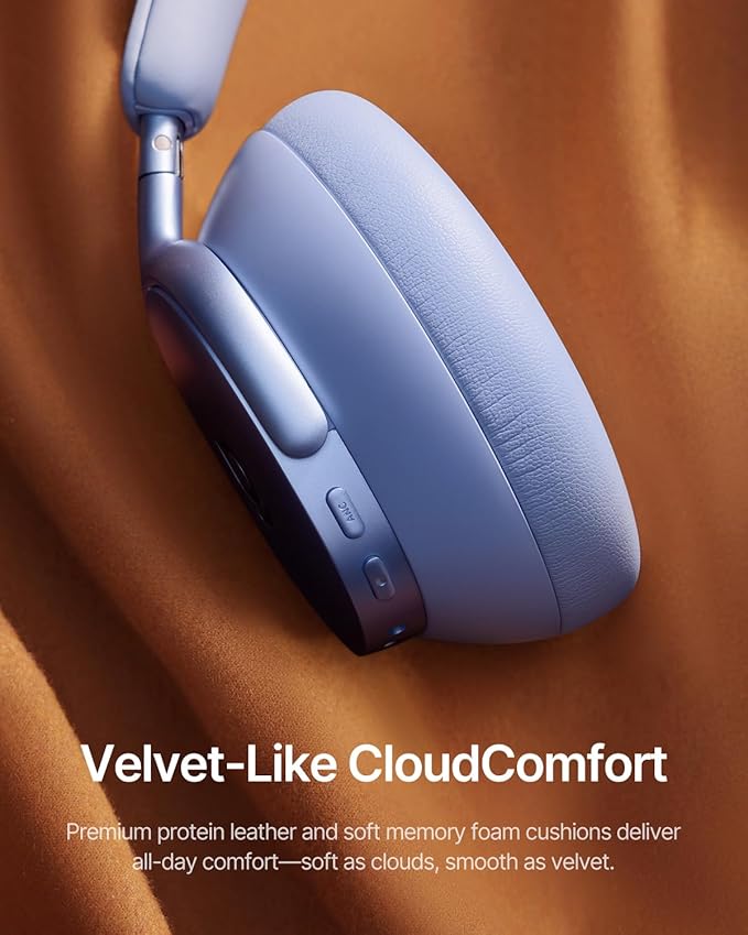 Baseus Inspire XH1 Adaptive Active Noise Cancelling Headphones, Sound by Bose, Dolby Audio, Premium Real-Time Adaptive ANC, Adaptive Tuning Rich Sound, Hi-Res Audio, 100H Playtime -Twilight Blue
