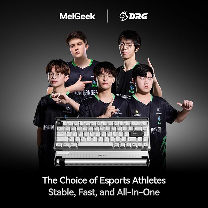 MelGeek MADE68 Ultra+ Wired Gaming Keyboard, Magnetic Keyboard with Hall Effect, 65% Compact Rapid Trigger, Hot-Swappable, RGB Snap Tap & Adjustable Actuation, Online HIVE Custom, Aluminum Case-Black
