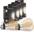Philips Hue Smart 60W ST23 Filament LED Bulb - White Ambiance Warm-to-Cool White Light - 4 Pack - 550LM - E26 - Indoor - Control with Hue App- Compatible with Alexa, Google Assistant and Apple Homekit