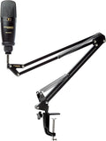Marantz Professional Pod Pack 1 USB Condenser Microphone Kit for Gaming, Streaming and Podcasting with Built-In Audio Interface, Adjustable Boom Arm and Desk Clamp, Plug-and-Play