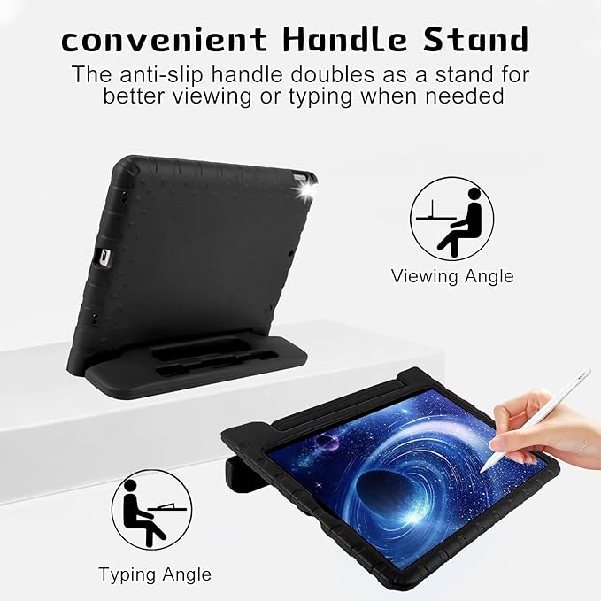 for Kids iPad Pro 12.9 Case 2nd 1st Generation Super Protection 2015 2017 12.9 inch iPad Pro Case with Pencil Holder iPad Pro Covers 12.9 inch for iPad Pro 12.9" 1st 2nd Gen Black