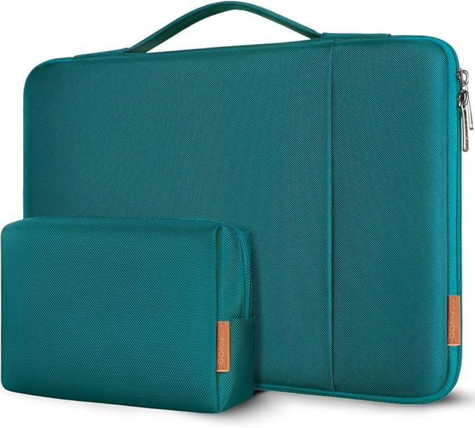 DOMISO 13 inch Laptop Sleeve Water Resistant Shockproof Protective Computer Bag for MacBook Air 13 M4 M3 M2,MacBook Pro M2 M1,iPad Air/Pro,13 inch Dell,Lenovo, HP,Asus with Accesory Bag,Turquoise