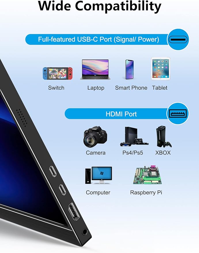 MAGICRAVEN 4K Portable Monitor, 16" 3840x2400 IPS Laptop Screen, 1500:1, 400 Nits Screen USB C HDMI Computer Gaming Display with Speakers & Smart Cover, Travel Monitor for PC Phone PS5/4 Xbox Switch
