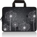 Universal 7-9 inch Kids Tablet Sleeve Case Bag, Shock-Proof Neoprene Zipper Handle Pouch Portable Case Bag Compatible with 7" 8" 8.5" 8.9" 9" Apple iPad Mini, Samsung, HP (Black Dandelion)