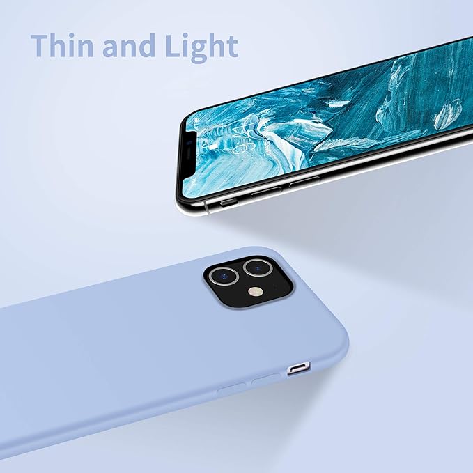 OTOFLY Compatible with iPhone 11 Case,Ultra Slim Fit iPhone Case Liquid Silicone Gel Cover with Full Body Protection Anti-Scratch Shockproof Case (Light Blue)