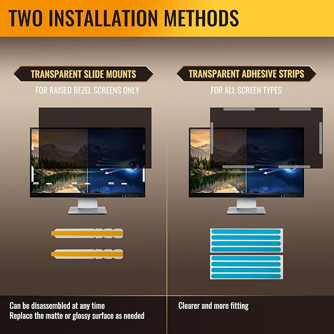 25 Inch Privacy Screen for Monitor with 16:9 Widescreen Monitor Blue Light Screen Protector - Anti-Glare - Anti-Scratch Protector Film for Data Confidentiality Privacy Shield