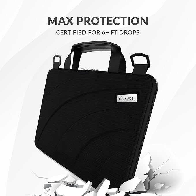 UZBL 13-14 Inch Always-on Chromebook Protective Hard Case with Adjustable Shoulder Strap and Carrying Handles (20 Pack)