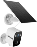Defender Solar Powered 4K/8MP AI Everwatch Wireless Outdoor Security Camera, Battery Powered, AI Tracking, Color Night Vision, Spotlight/Siren, IP66 Rated, Two-Way Talk, Works w/Empower App