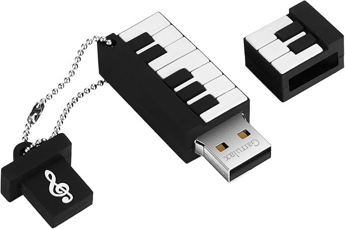 USB Flash Drive, 8GB / 16GB / 32GB USB2.0 Cute Shape USB Memory Stick Date Storage Pendrive Thumb Drives (32GB, Piano)