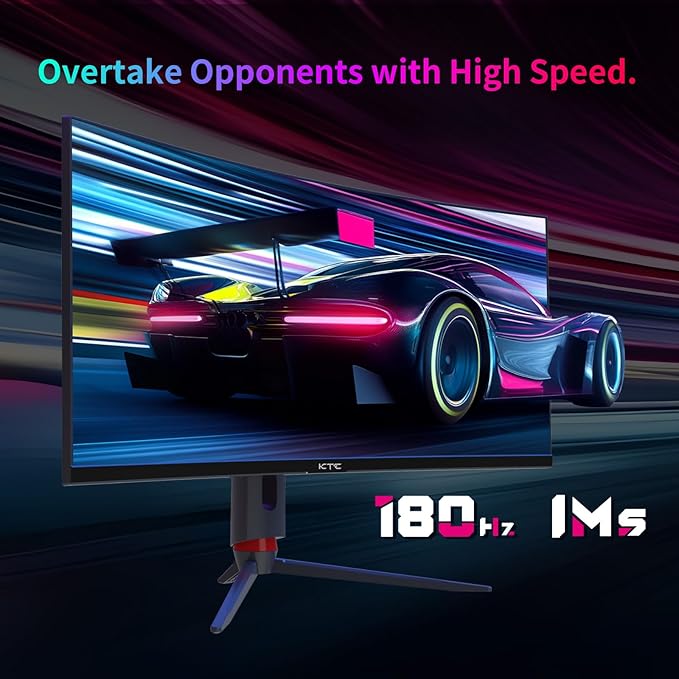 KTC 34 inch Curved Ultrawide Gaming Monitor, 180Hz WQHD 3440x1440 PC Monitor, 21:9, 1ms, 1500R, Adaptive Sync, HDMI Display Port, PBP/PIP, Height/Tilt/Swivel/Pivot Adjustment, VESA Mount, H34S18S