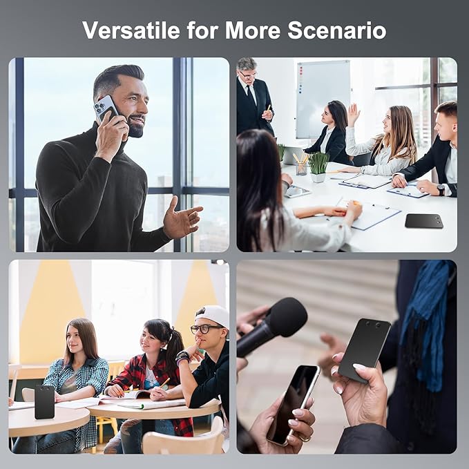 AI Voice Recorder with Transcribe,Mind Mapping & AI Summary,Supports 118+ Languages,APP Control,Compatible with GPT-5 Compatible,64GB Audio Recorder for Lectures,Phone Calls, Meetings,Interviews