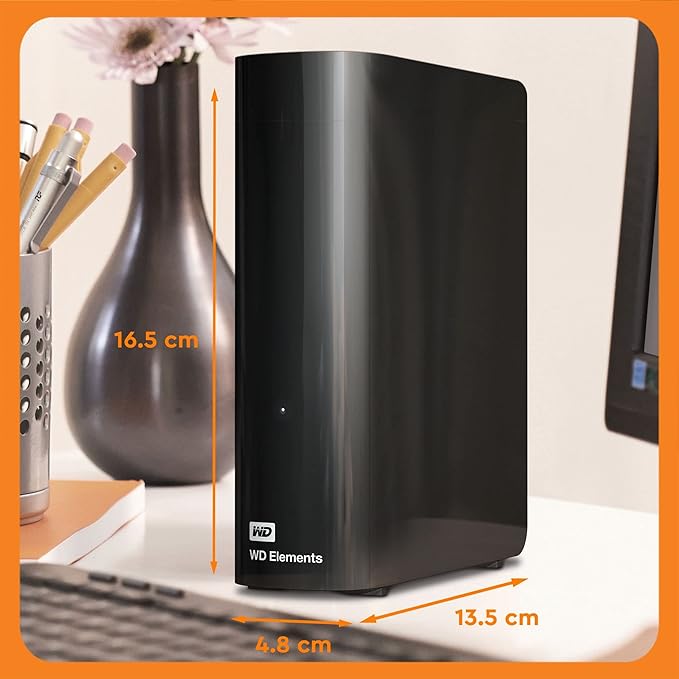 WD 8 TB Elements Desktop External Hard Drive - USB 3.0, Black