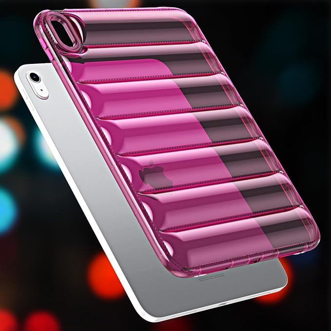 Case for iPad mini 7 (A17 Pro) 2024 & iPad mini 6 2021 (8.3 inch) Shockproof Soft TPU Back Cover Silicone Bumper Anti-Yellowing Lightweight Clear Shell for iPad mini 7th/6th Generation, Rose