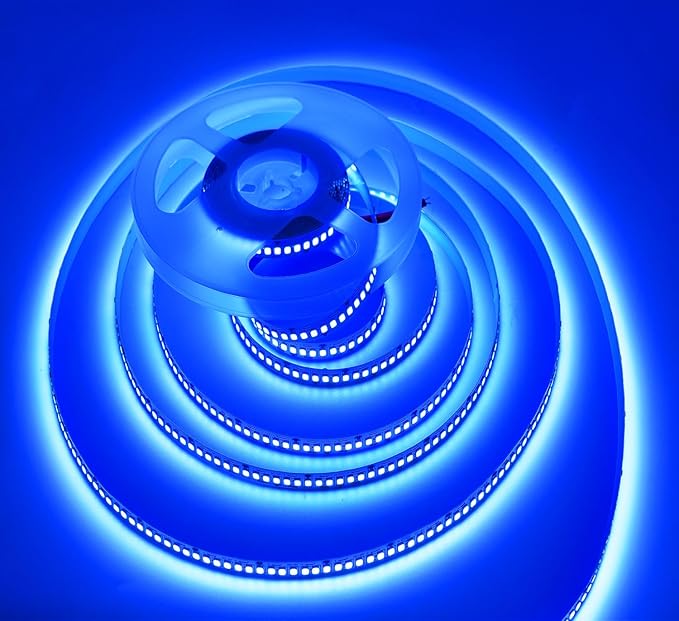 LED Strip Lights, SMD 2835 LED Strip, DC12V 1200LEDs 16.4Ft 26000LM High Density LED Light Strips Waterproof IP65, 3 Times Brightness Than SMD3528 LED Strip, Blue
