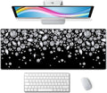 Large Gaming Mouse Pad with Stitched Edges, Desk Mat Extended Keyboard Pad, Non-Slip Rubber Base Desk Pad for Laptop, Office, Home, 31.5X11.8 inch Shiny Diamond Pattern