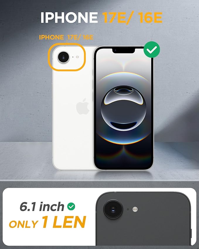 Miracase for iPhone 17e Case & iPhone 16e Case, Full-Body Phone with Built-in Glass Screen Protector, [Magnetic with MagSafe] Military Drop Proof 17 E/ 16 E Cover Bumper 6.1 inch, Red