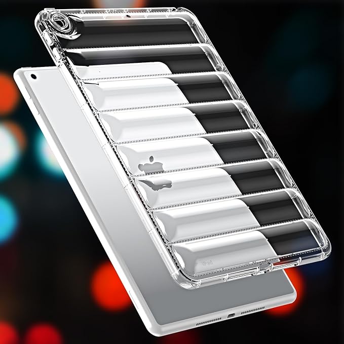 Case for iPad 9th/8th/7th Generation 10.2 inch 2021/2020/2019 Clear Shockproof Soft TPU Back Cover Silicone Bumper Anti-Yellowing Slim Lightweight Protective Shell for iPad 10.2 inch, Clear
