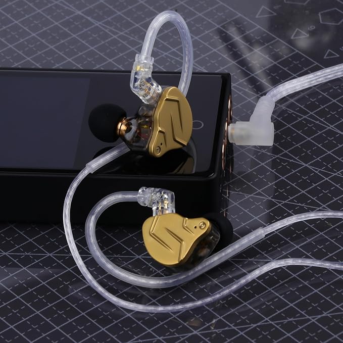 Linsoul KZ ZSN PRO X Dual Driver 1BA+1DD Hybrid Metal Earphones HiFi in-Ear Monitor with Detachable Recessed 2Pin Cable,Zinc Alloy Panel (Without Mic, Black)