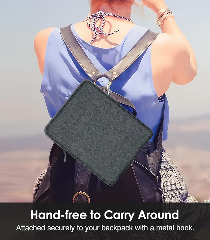 MoKo 9-11 Inch Tablet Sleeve Bag Carrying Case Fits New 11-inch iPad Pro M4/iPad Air M2 2024, Air 5/4/3 10.9"/10.5", Pro 11 M2, i-Pad 10th 10.9, i-Pad 9/8th Gen 10.2, Tab S8/S9 11", Space Gray