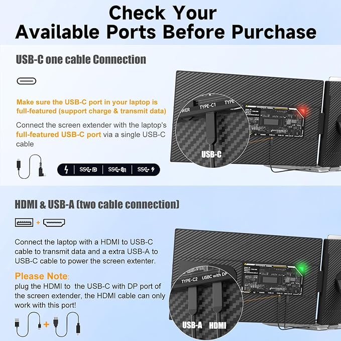 KEFEYA Laptop Screen Extender, 15.6" FHD 1080P IPS Laptop Monitor Extender Detachable, Portable Monitor for Laptops 13-17.3" with Breath Light, Plug n Play for Windows/Mac/Android/Switch/PS5