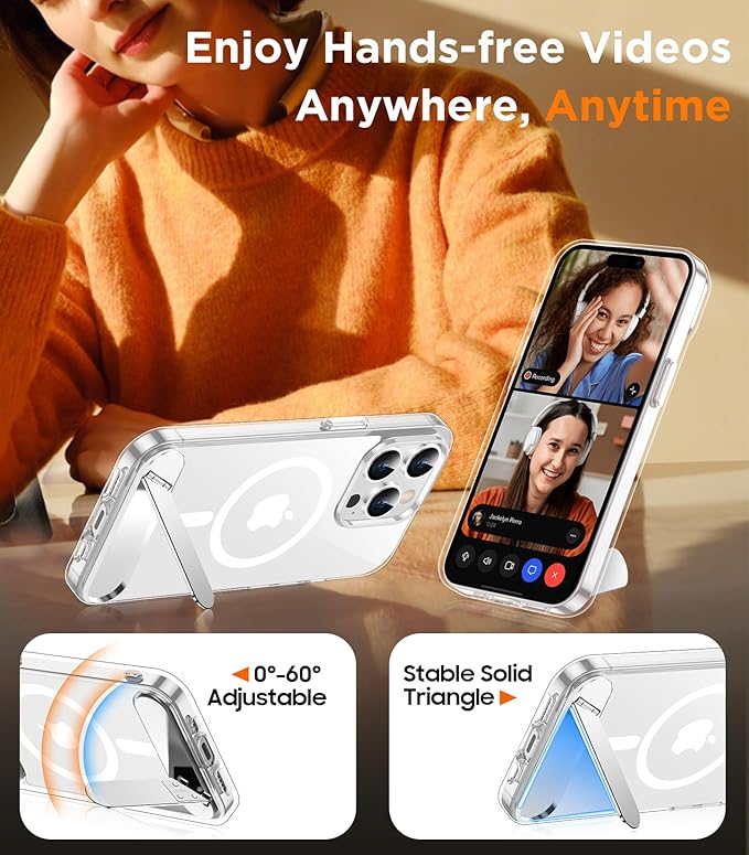 Magnetic Compatible with iPhone 13 Pro Case, [Built-in Invisible Kickstand][Compatible with MagSafe] [Military Grade Shockproof] Slim Thin Phone Case for iPhone 13 Pro 6.1"
