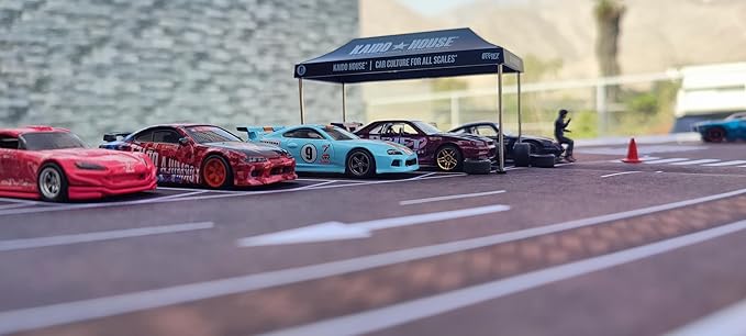 XXL 1/64 Scale Parking Lot Mouse Pad 90x40cm Non-Slip Rollable Desk Mat | Large Diorama Playmat for Hot Wheels, Matchbox, Mini GT, Tarmac, Inno64 and Diecast Car Collectors.