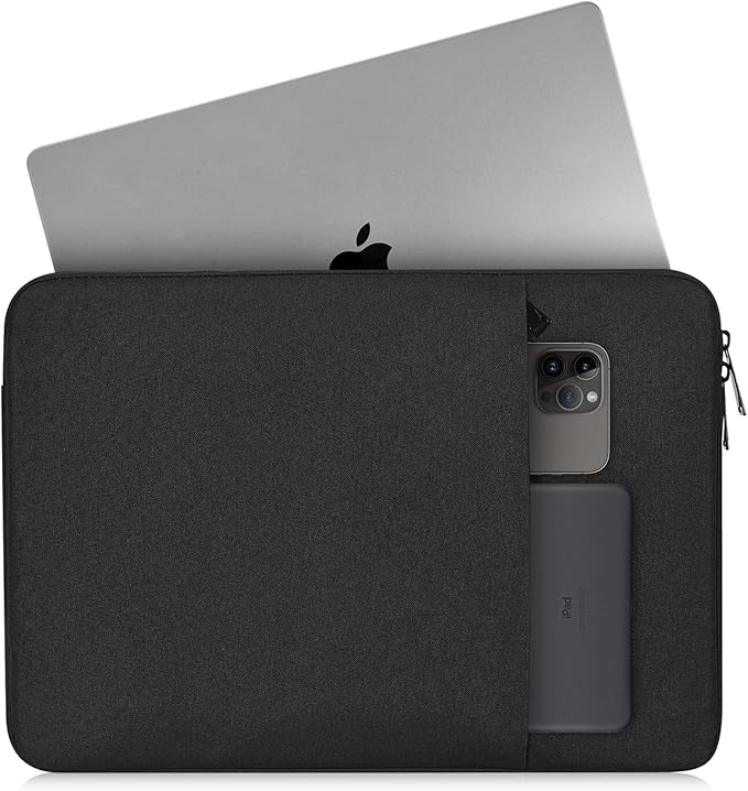 CaseBuy MacBook Pro 16 inch Sleeve Protective Case for 16-inch New MacBook Pro M5 M4/M3/M2/M1 Pro/Max A3428 A3429 A3186 A3403 A2991 A2780 A2485, Water-Resistant Laptop Bag with Accessory Pocket -Black