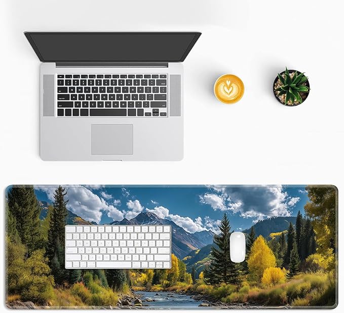 Big Pine Lakes Desk Mat,Desk Pad, XXL Large Mouse Pad,Anti-Slip Big Mousepad with Stitched Edges,Computer Mouse Pads for Desktop Aesthetic Cozy Office Desk Decor