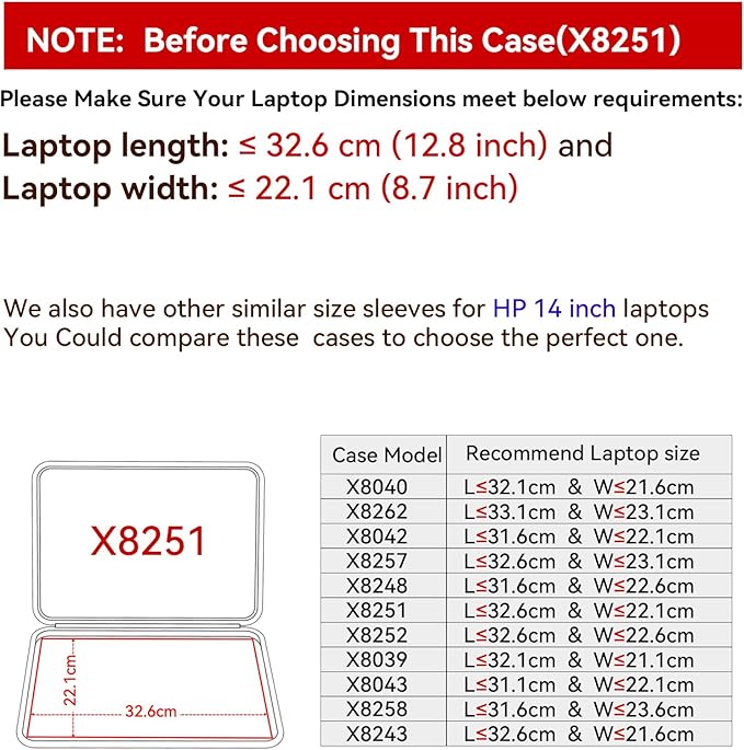 Smatree Hard EVA Protective Sleeve Case Compatible for 14 inch HP Elite C645 G2 Chromebook/Elite C640 14, Water-Proof Sleeve (X8251)