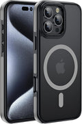 Strong Magnetic case for iPhone 16 Pro [10Ft Military-Grade Protection] Compatible with fit MagSafe Shockproof Slim Thin Cover 6.3 inch 16 Pro Phone case, Grey Bumper