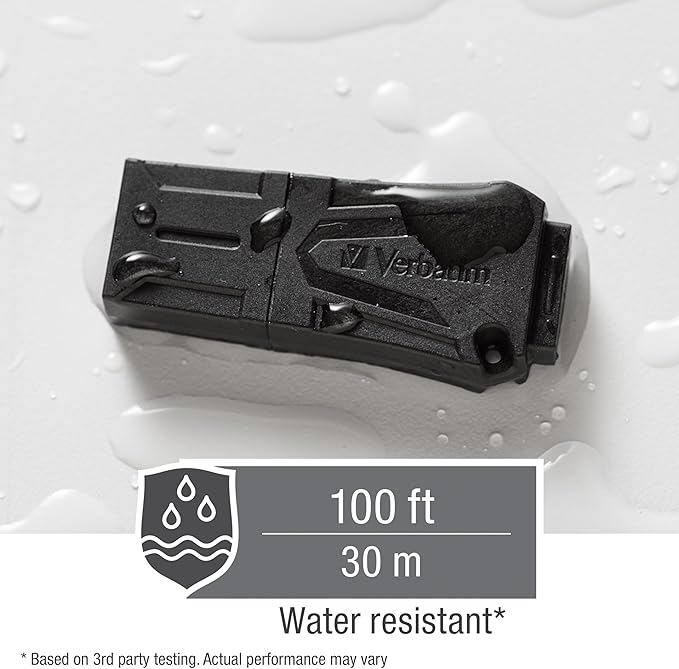 Verbatim 16GB ToughMAX USB 2.0 Flash Drive - Extremely Durable Thumb Drive - Black 70000
