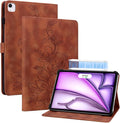 Case for iPad Air 13 Inch M4/M3/M2 (2026/2025/2024), Auto Wake/Sleep Supports Pencil Pro and Pencil(USB-C) Magnetic Multi-Angle Viewing Clasp Cover, Brown