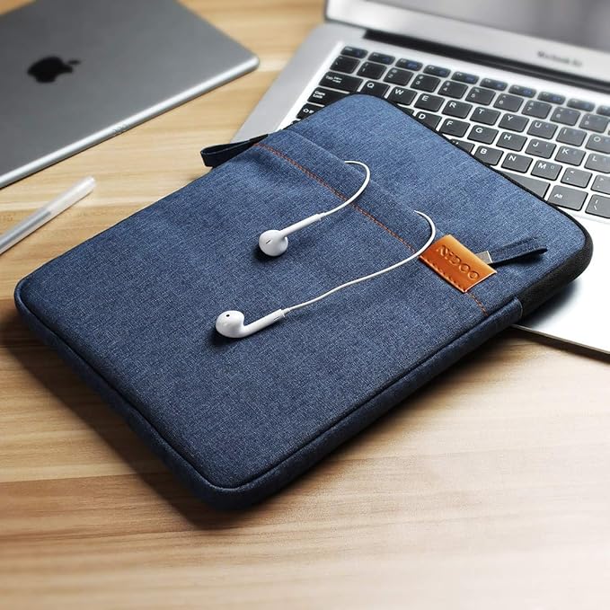 NIDOO Tablet Sleeve Protective Bag 8 inch for 8.3" iPad mini 6/7.9" iPad mini 5/8" Lenovo Tab M8 Gen / 8.7" Galaxy Tab A7 / 8" Huawei MatePad T 8 Water Repellent Vertical Laptop Case Pouch, Blue