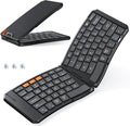 MEETION Foldable Bluetooth Keyboard, Compact Portable Keyboard for Business Travel, Ultra-Thin Folding Wireless Keyboards for iOS Android Windows Mac Tablet PC