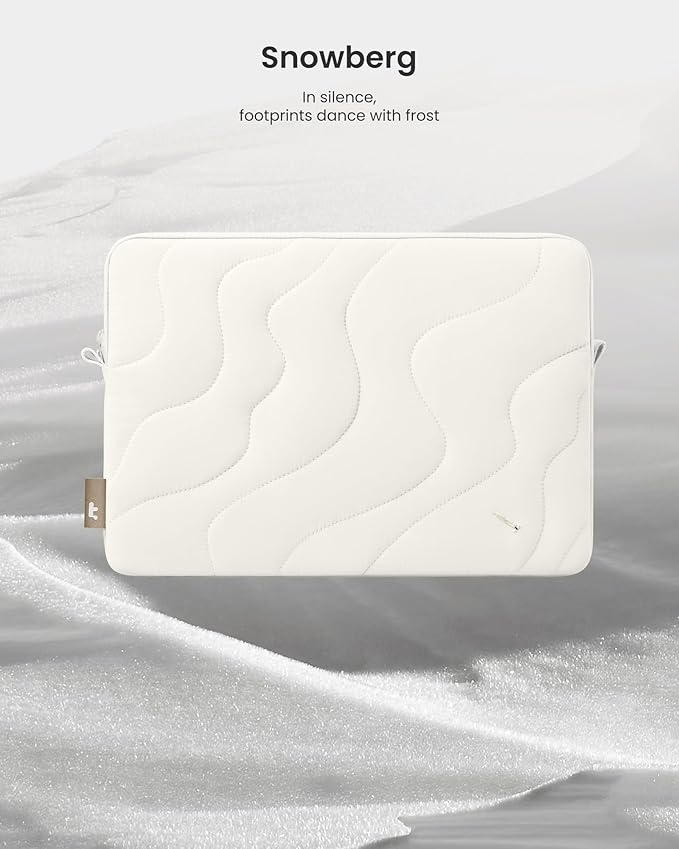 tomtoc 360 Protective Puffy Laptop Sleeve for 15-inch MacBook Air M5/A3448 (2026), M4/A3241 2025, M3/A3114, M2/A2941, 15" Surface Laptop 7th(Copilot+ PC)/6/5/4/3, Quilted Puffer Soft Computer Case Bag