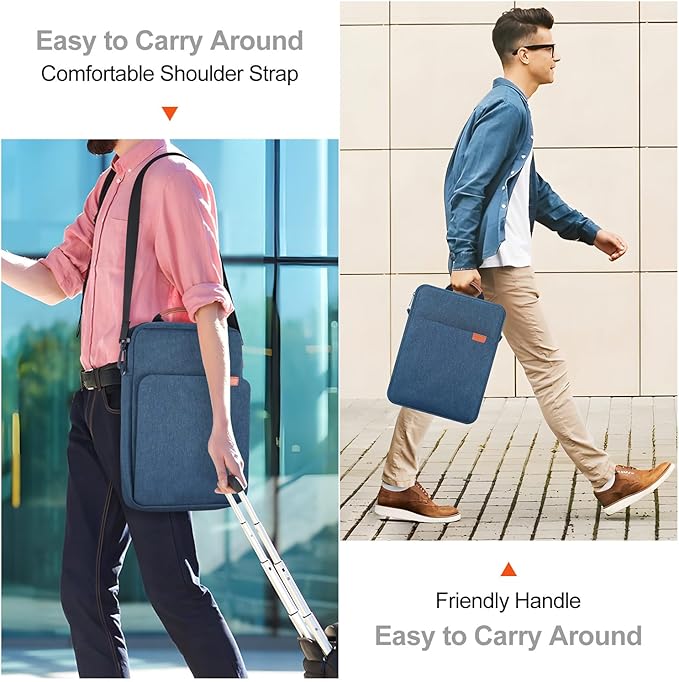 12.9-14.2 Inch Tablet Sleeve Bag for Samsung Galaxy Tab S11 S10 S9 S8 Ultra 14.6",13" iPad Air M2 M3 M4/Pro M5 M4/Pro 12.9, MacBook Air 13.6"/Pro 14.2"/Neo 13/Surface Laptop/Surface Pro 11 Case-Blue