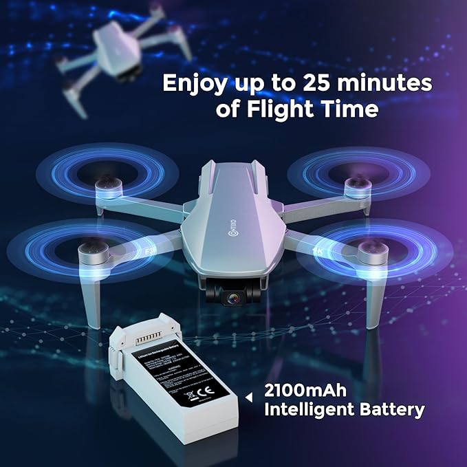 Contixo F36 GPS Drone with 4K Camera, 3-Axis Gimbal Stabilizer, 2 Miles Long Range, 25 Min Flight, Optical Flow, Brushless Motors, Follow Me, One Key Return FPV Drones, No FAA Registration Needed