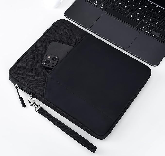 CAAORDKSO 7-8 Inch Tablet Sleeve, iPad mini Case Bag for iPad mini (A17 Pro) 8.3", iPad mini 6/5/4/3/2/1, Samsung Galaxy Tab S2 8.0, Tab A 8.0, ZenPad Z8s 7.9, Amazon Fire HD 8 Tablet Cover, Black