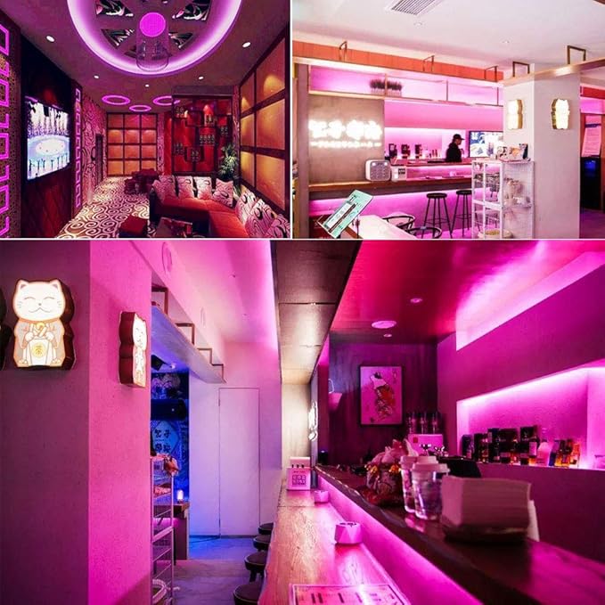 SUYOOULIN LED Strip Lights, SMD 2835 LED Strip, DC12V 1200LEDs 16.4Ft 26000LM High Density LED Light Strips Non-Waterproof IP21, 3 Times Brightness Than SMD3528 LED Strip, Pink
