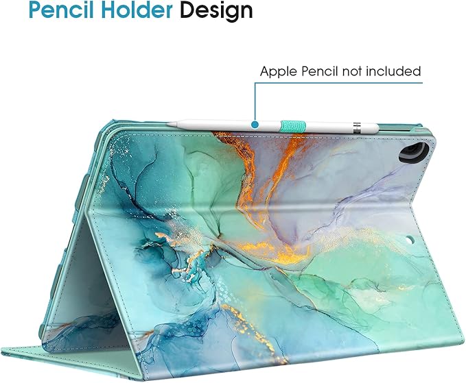 Fintie Case for iPad Air (3rd Gen) 10.5" 2019 / iPad Pro 10.5" 2017 - [Corner Protection] 360 Degree Rotating Smart Protective Stand Cover w/Pencil Holder, Auto Sleep/Wake, Emerald Marble