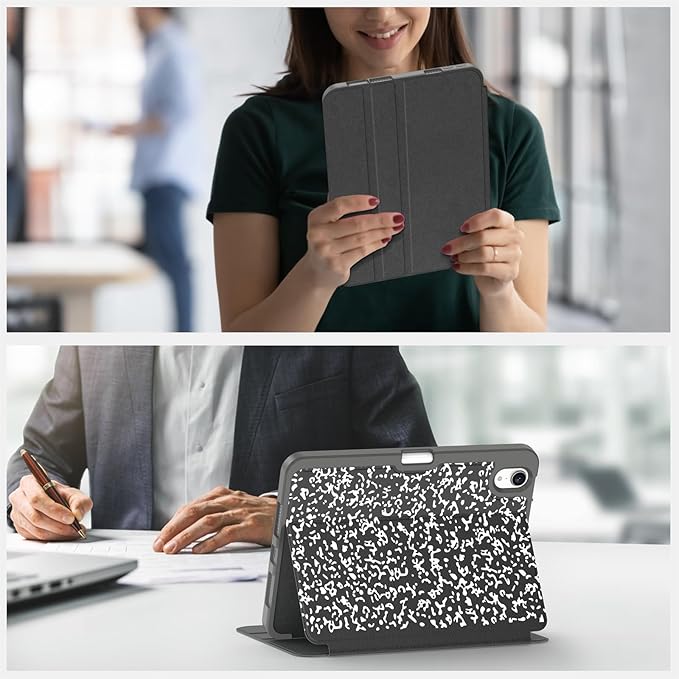 Supveco Case for iPad mini 7 (A17 Pro) 2024/iPad Mini 6 2021 8.3 Inch with Pencil Holder-[Auto Wake/Sleep],Slim Protective Case with Soft TPU Back Cover for iPad mini 7th/6th Generation-NewBook